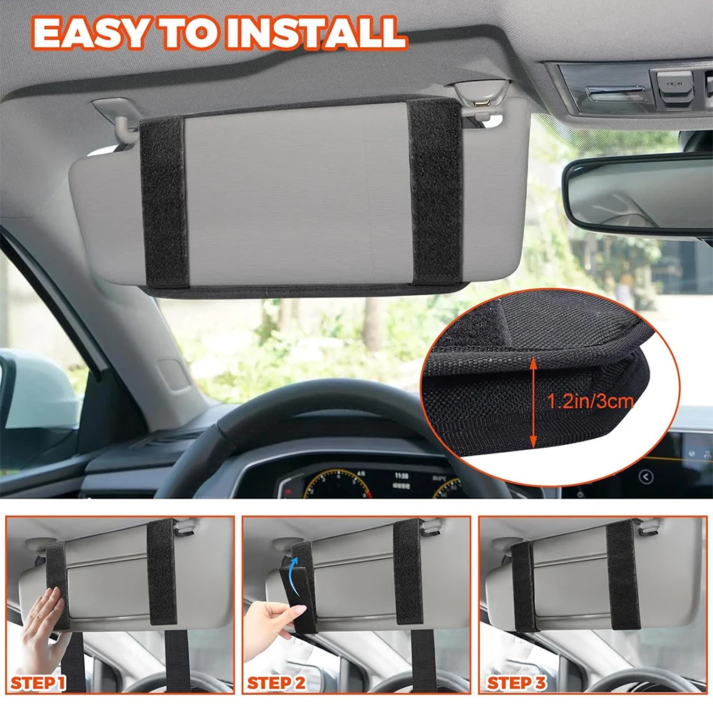 Molle Car Sun Visor Organizer Universal Car Auto Panel EDC Tool Pouch Holder Case for Car Accessories Molle Hunting Gears Bag
