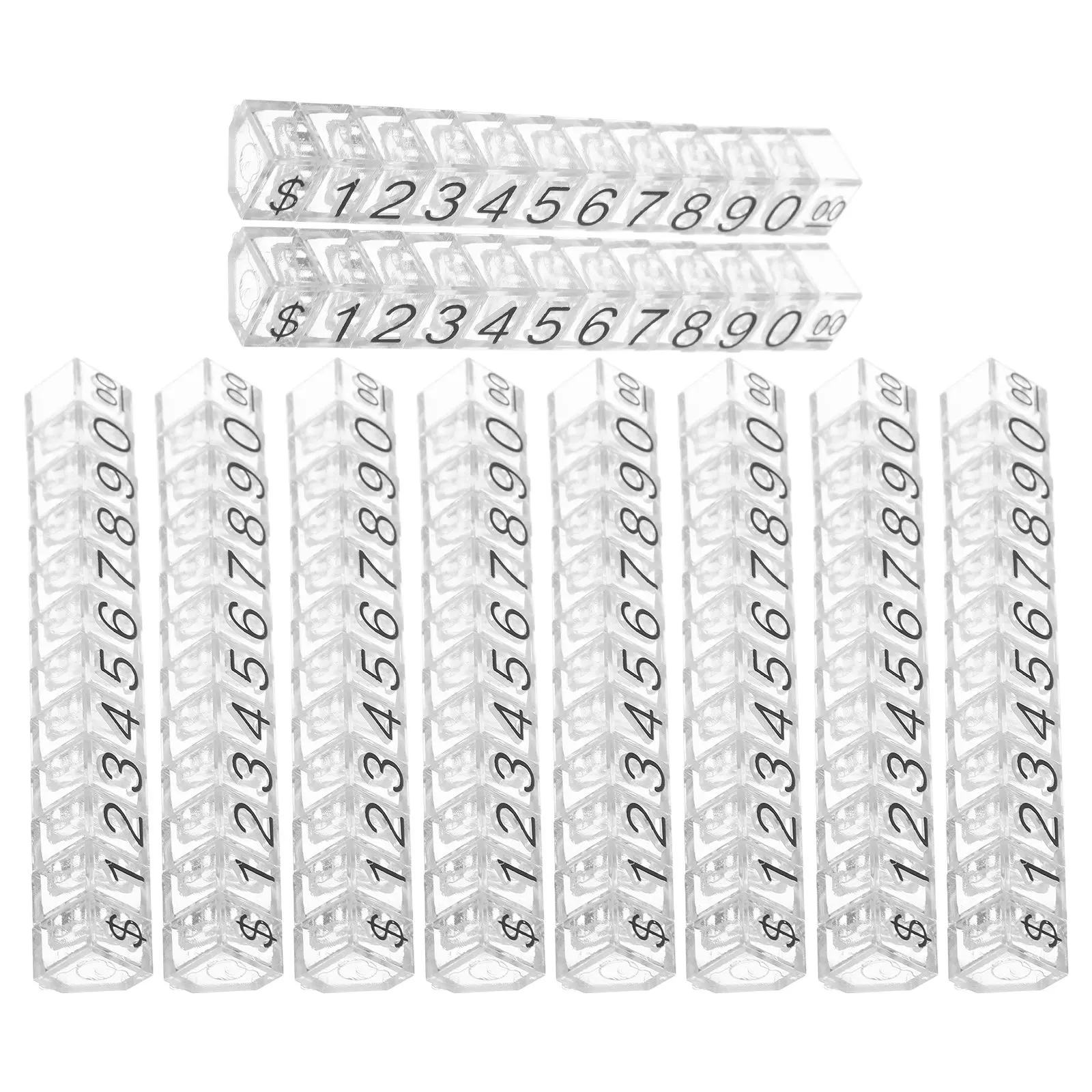 

10 Sets Electronic Price Display Cubes Adjustable Mini Number Tag Blocks Jewelry Retail Store Price Signs Vendor Pricing Labels
