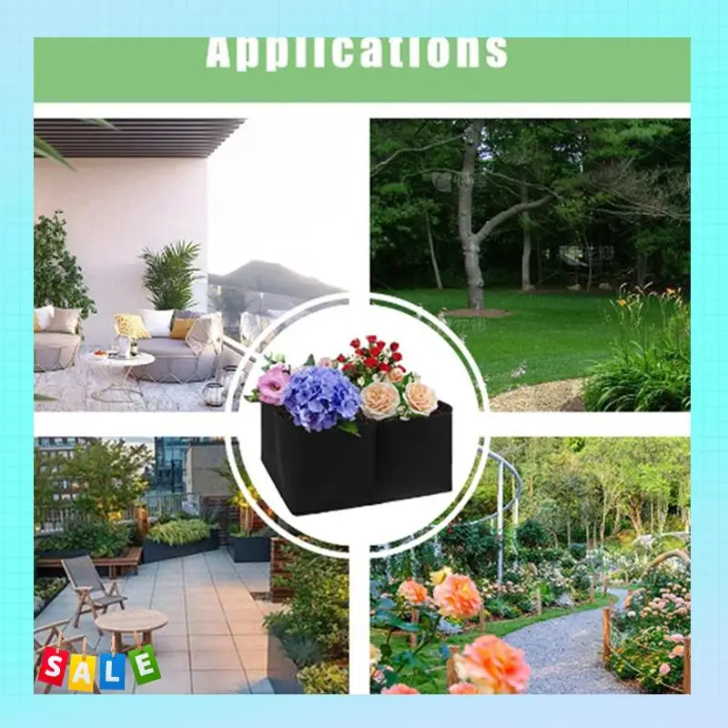 

A56X For Vegetables Flowers Raised Garden Bed Pockets Multi-Grid Square Plant Grow Bags Felt L 1 PCS