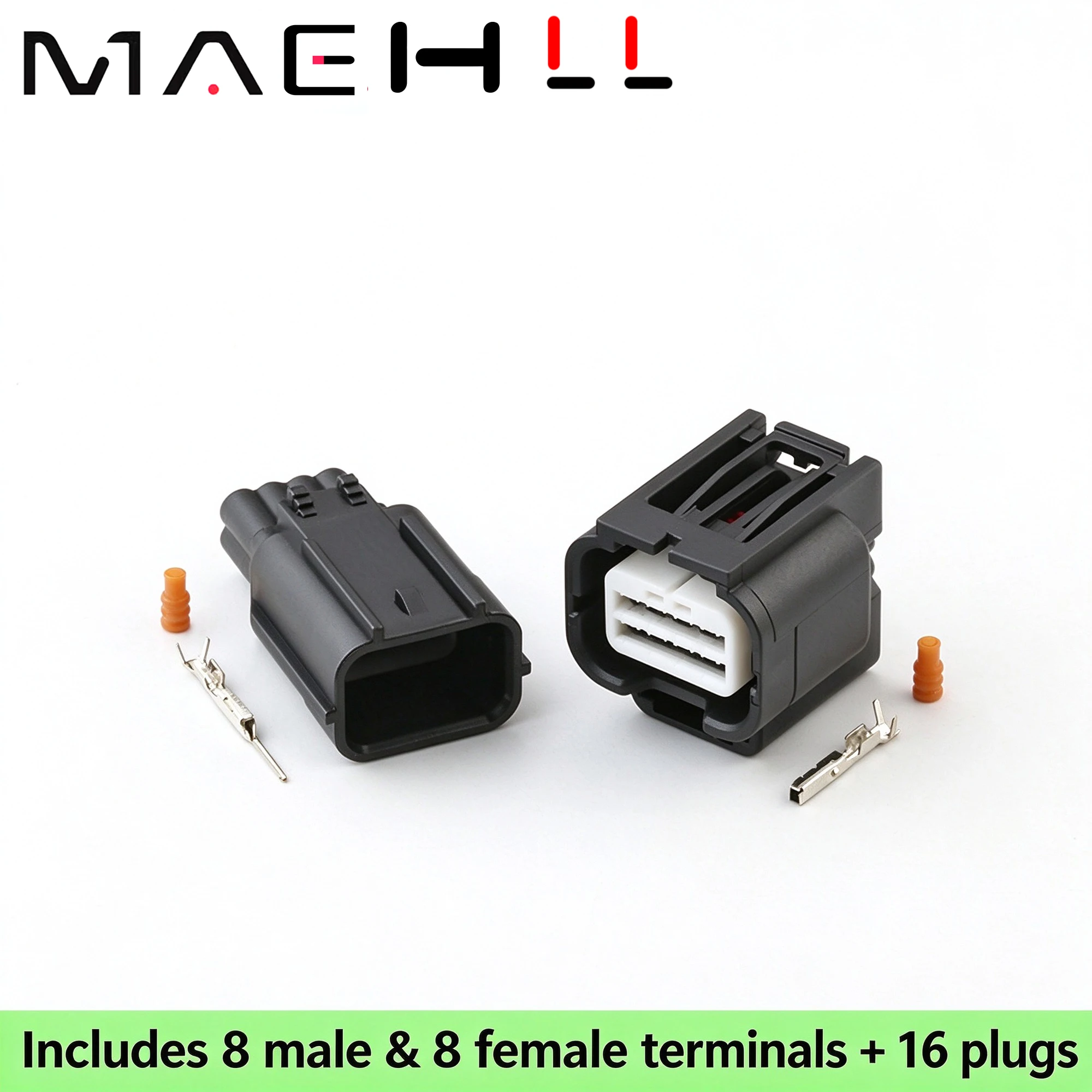 1/5 Sets 8 Pin 7282-2148-30 7283-2148-30 Way Car Small Current Headlight Connector With Wires  Auto Radar Waterproof Sockets