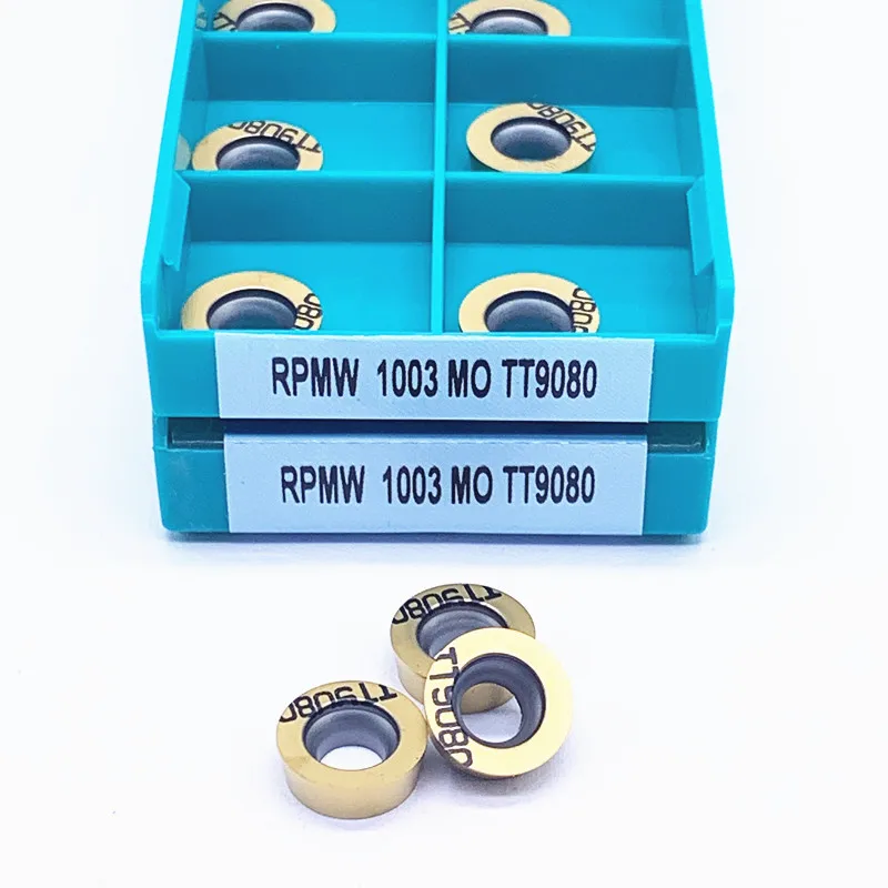 Rpmt-フライス盤用の超硬インサート1204 tt9080,旋盤工具,CNCフライス盤用ブレード,rpmw1003フライス工具