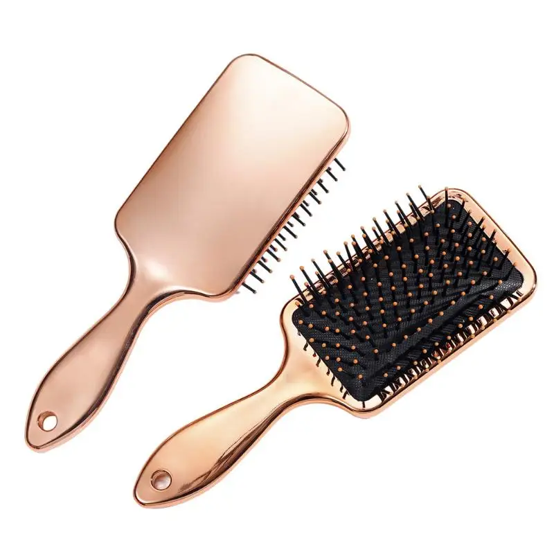 

1 PCS Electroplated Comb, Cushion Comb For Women, Massages Scalp, Adds Volumizing And Smoothing Hair