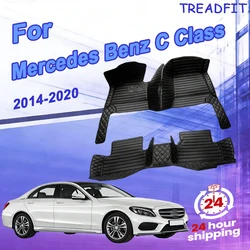 Car Floor Mats For Mercedes Benz C Class W205 C180 200 220 250 260 300 350 400 450 2014-15 2016 2017 2018 2019 2020 Accessories