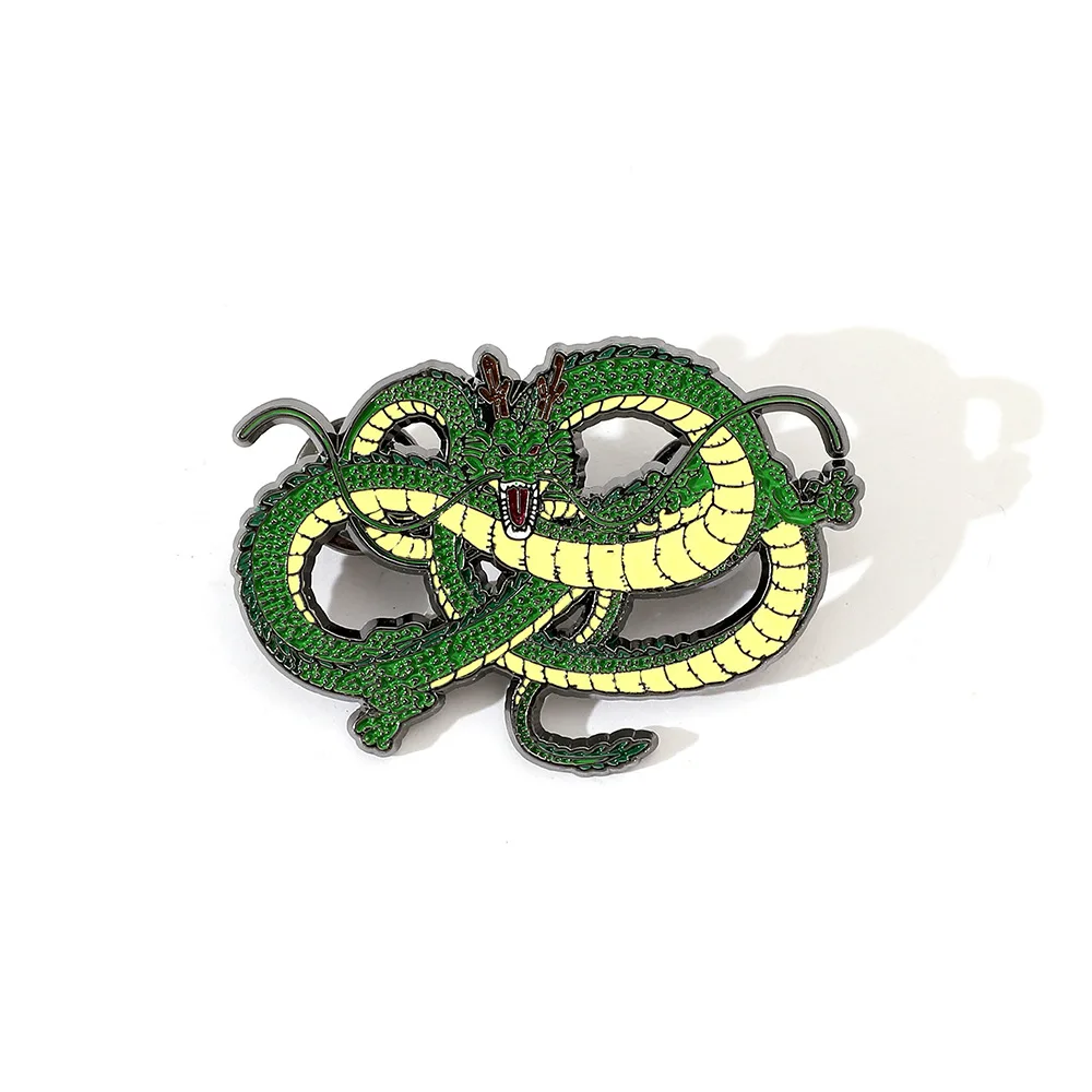 Kreative Wunschdrachen-Cartoon-Emaille-Brosche, Metall-Anstecknadel, modisches Accessoire für Kleidung, Rucksack, Tasche, Dekoration, Geschenk