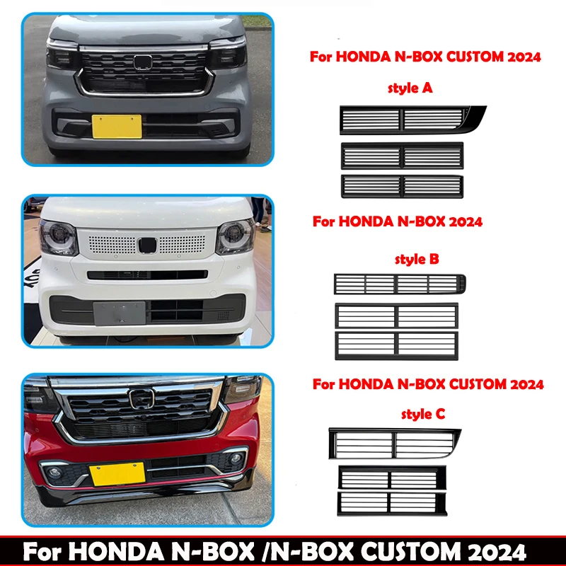 For Honda N-BOX Custom 2024 2025 ABS Front Bumper Lower Middle Net