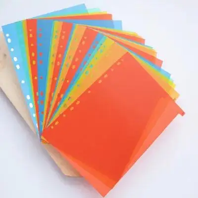 Divisori per raccoglitori da 20 fogli con linguette per organizer per raccoglitori scolastici per ufficio Forniture per notebook Divisori per forniture per ufficio