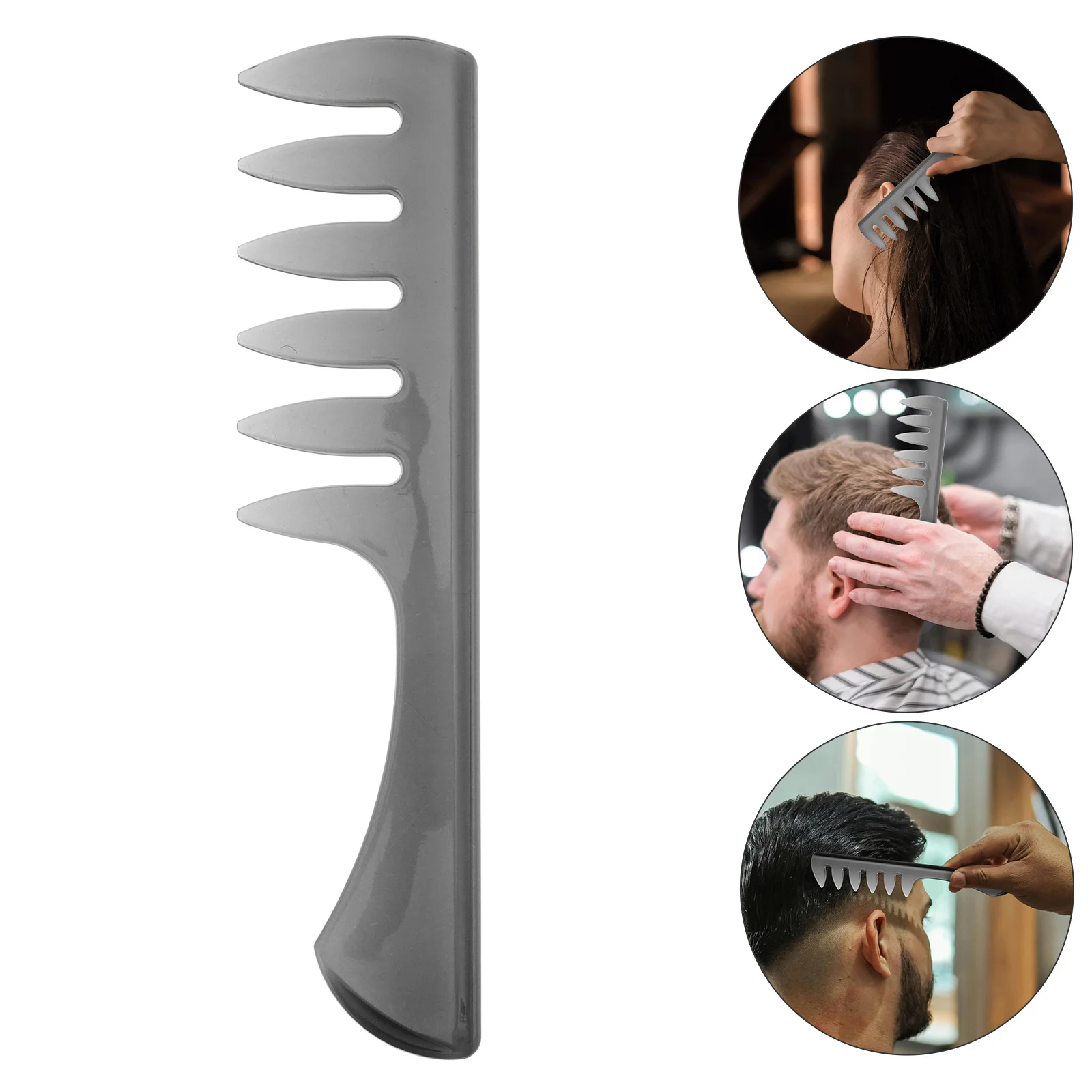 

Vintage Hair Comb Wide Tooth Detangling Styling Tool For Men Women Salon Barber Shark Shape Retro Oil Head Comb