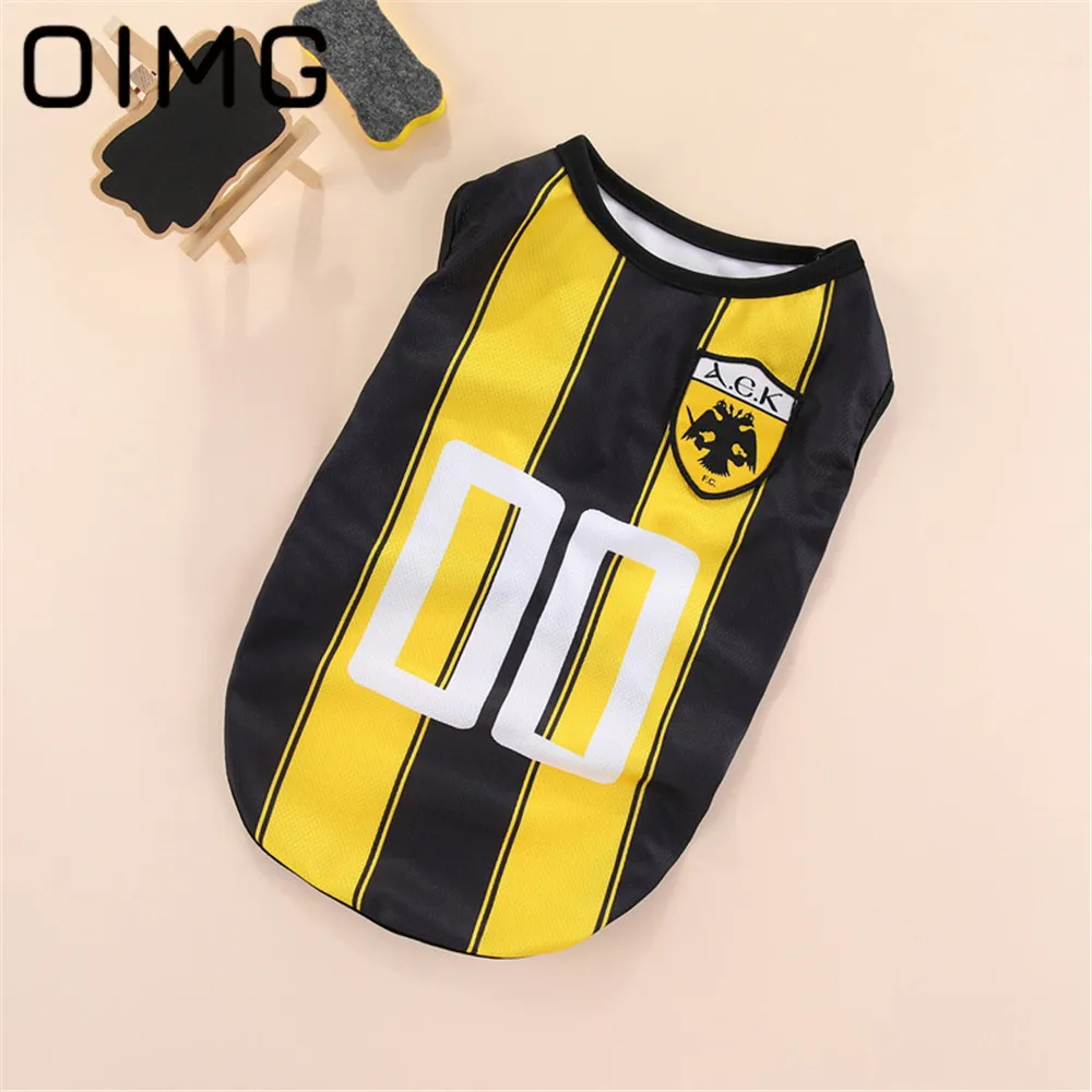 

OIMG Football Jersey For Medium Large Dogs Clothes Samoyed Golden Retriever Breathable Soccer Pet Shirt Puppy Football Equipment