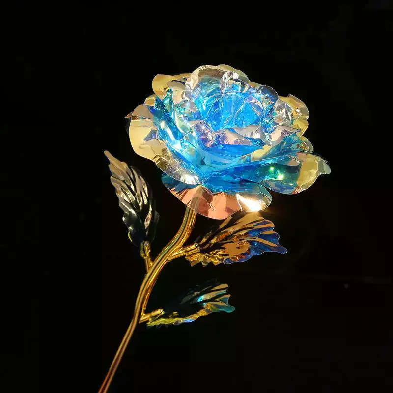 Valentine's Day Creative Gift Gold Foil Plated Single Rose Artificial Gold-Leaf Rose Gift For Valentine's Day Mother's Day