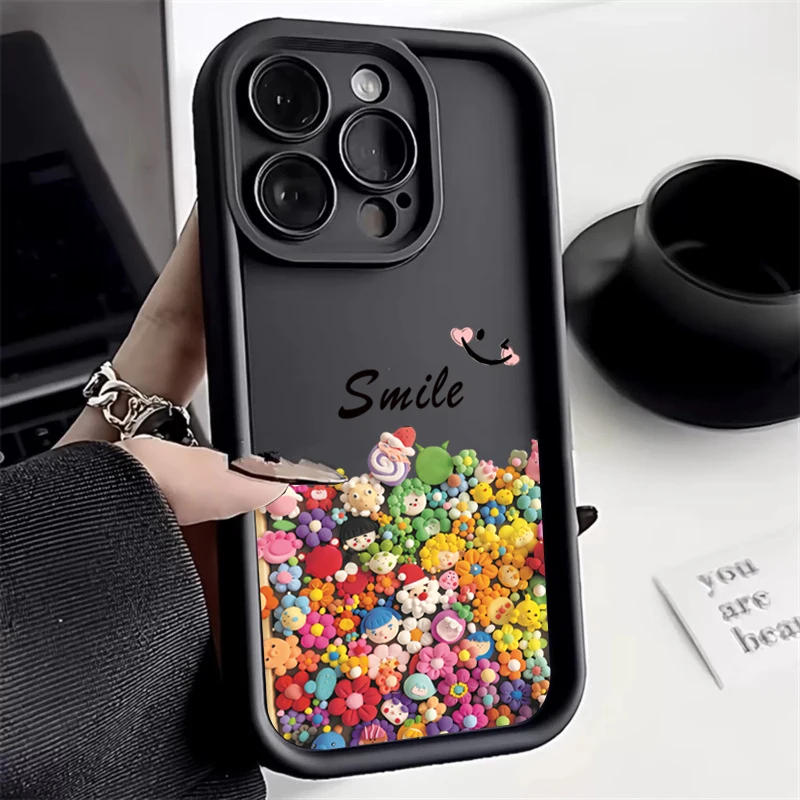 New Year Gifts Santa Claus Christmas Silicone Case For iPhone 11 12 13 14 15 Pro Max XS XR X 7 8 Plus 15 Shockproof Candy Cover