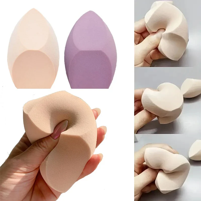 Éponge de maquillage grande taille, bouffée cosmétique, 3 coupes, œuf, poudre sans latex, correcteur, beauté