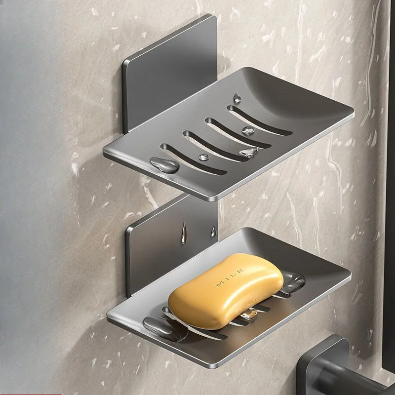 

Wall-Mounted Soap Holder Stainless Steel Soap Dish With Draining Design Durable Stylish Bathroom Organizer