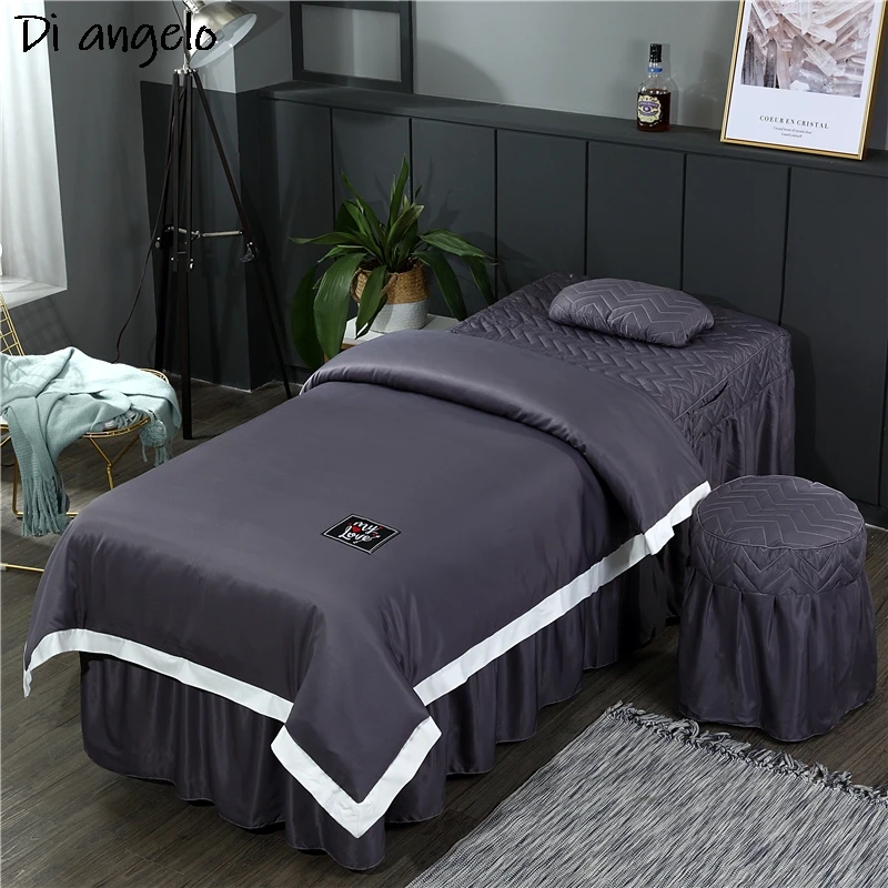 Custom Size 4-6pcs High Quality Beauty Salon Easy Bedding Set Bed Sheet Fumigation Massage Spa Pillowcase Duvet Cover Quilt #s