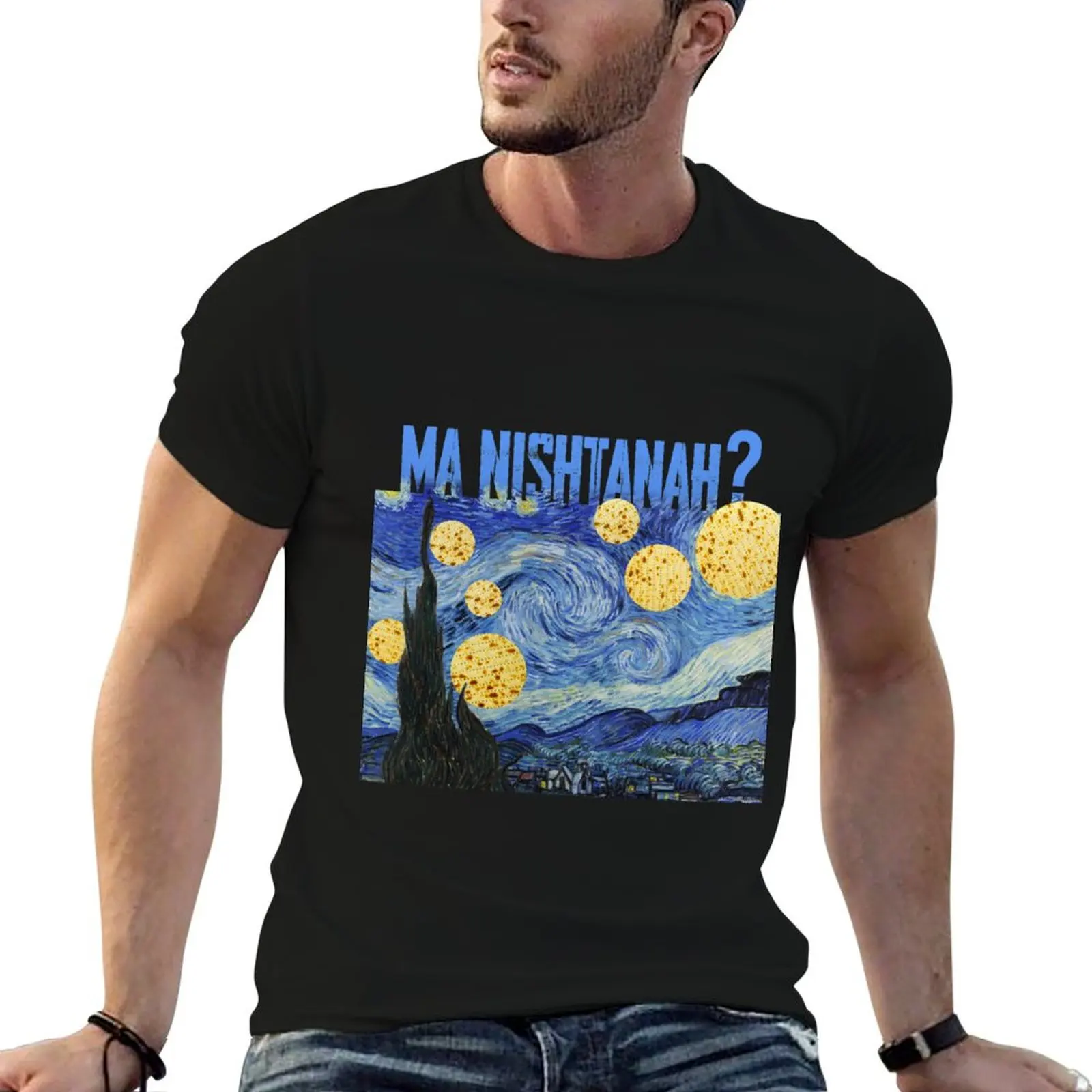 Passover Seder - Ma Nishtanah? Why is this night different? T-Shirt Everyday Wear Basic Short Sleeve Top