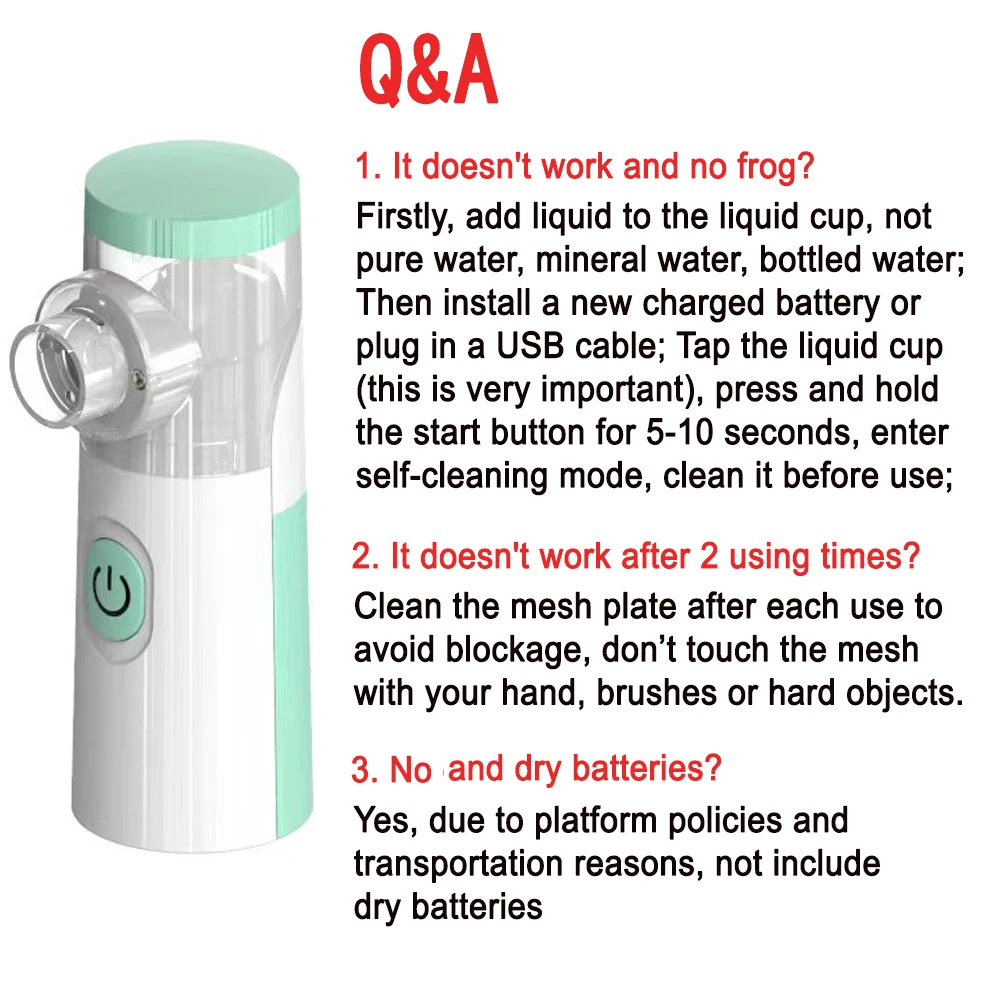 Mini Medical Nebulizer Handheld Nebulizers Ultrasonic Atomizers Portable Mute Asthma Inhaler for Adults Children Nebulizador