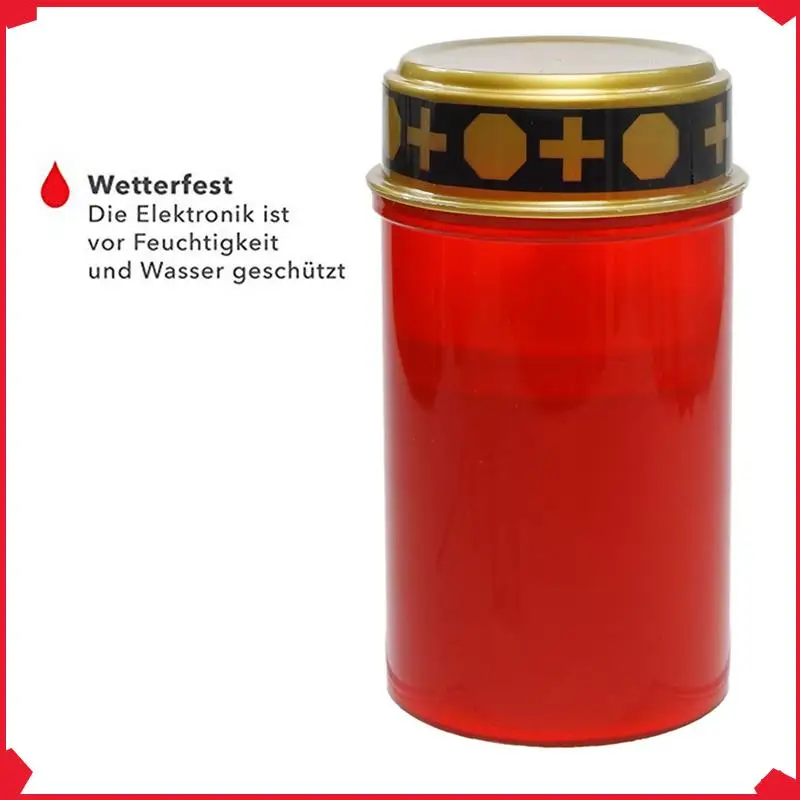 B17B 4X เทียนหลุมศพสําหรับสุสานไฟพลังงานแสงอาทิตย์หลุมศพพร้อมไฟ LED ไฟหลุมศพลมต่างๆ