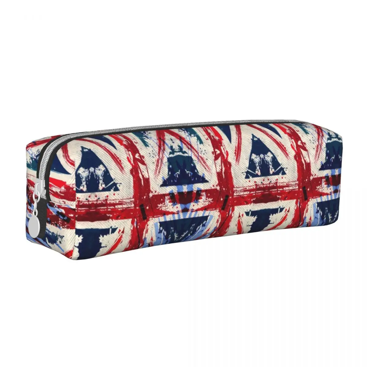 United Kingdom Flag 3D Pencil Case Print Casual Big Pencil Box Boy Girl Zipper Cool School Pencil Cases Stationery Organizer