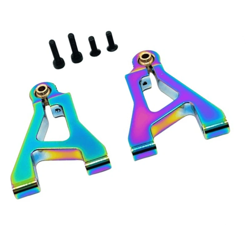 Brazo oscilante inferior delantero apto para MJX 1/14 14304 14303 14302 14301 piezas de mejora de coche de Control remoto chapado al vacío multicolor