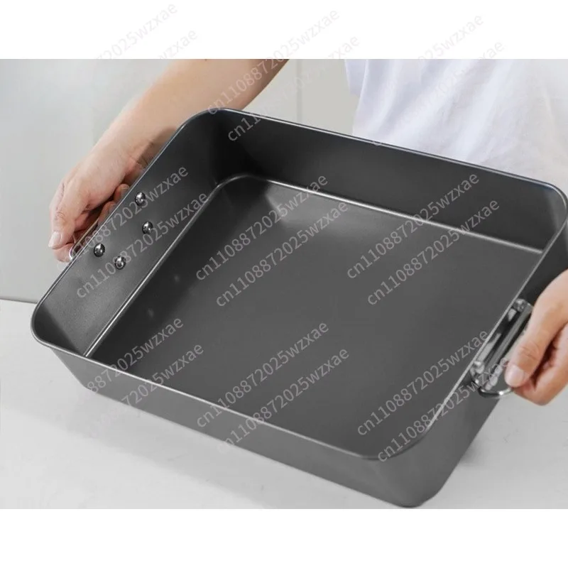 Rectangular baking pan, roast chicken pan, multi-purpose tall baking dish with double handles