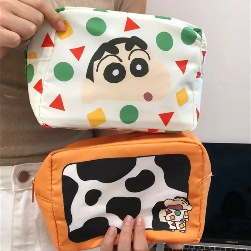 

Crayon Shin-chan Portable Square Small Makeup Bag Handheld Bag Mini Cosmetic Storage Bag Korean Waterproof Women Lipstick Bags