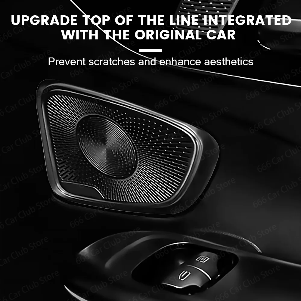 Couvercle de panneau de haut-parleur de porte de haut-parleur Audio sans lumière, Compatible avec Mercedes Benz GLC X254 classe C, accessoire intérieur de véhicule