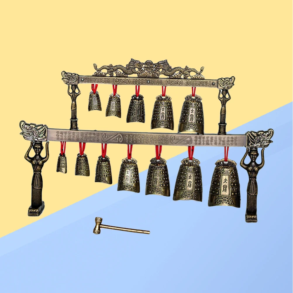 

Double Chime Chimes Hand Percussion Instruments Vintage Music for Adults Miniature Musical Ornaments Unique Wind