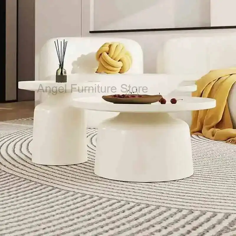 ユニークなテーブルコーヒーハードカバーホワイト美的ミニマリストリガーレコーヒーテーブル大理石リビングルームムエブルサロンホームデコレーション