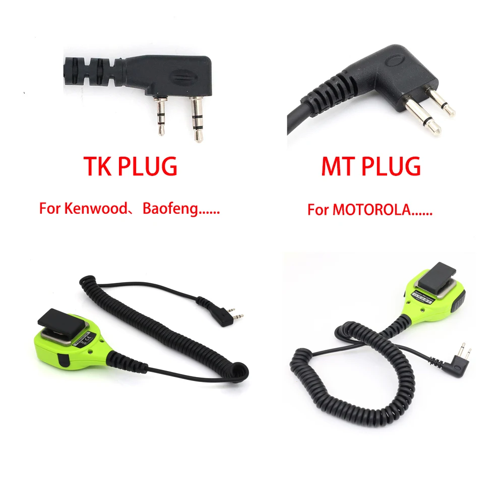 YiNiTone PMMN4013A TK 2Pin Radio Speaker Microphones with 3.5mm Audio Jack For Baofeng UV-5R BF-888S Quansheng Kenwood