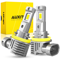 AUXITO 2Pcs 16000LM 9005 9006 H8 H9 H11 LED Headlight H16JP HB3 HB4 LED Head Lamp Fog Light Bulb Yellow 12V Nonpolarity Fanless