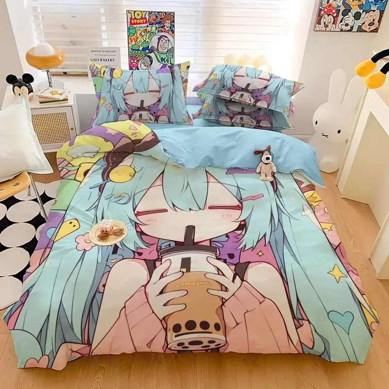 ropa-de-cama-de-algodon-puro-serie-kawaii-hatsune-miku-juego-de-cuatro-piezas-para-dormitorio-de-ninas-funda-de-edredon-sabanas-juego-de-tres-piezas