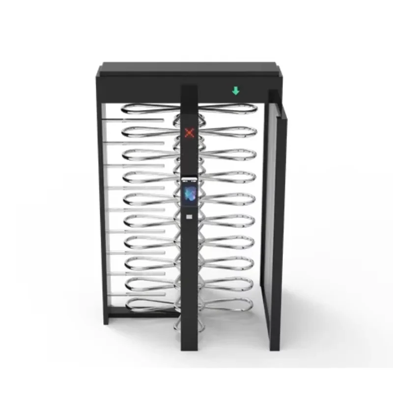 Full Height Stainless Steel Square Turnstile Rotating Gate Machine for Gym Sports Hall Enhanced Safety Passage Door