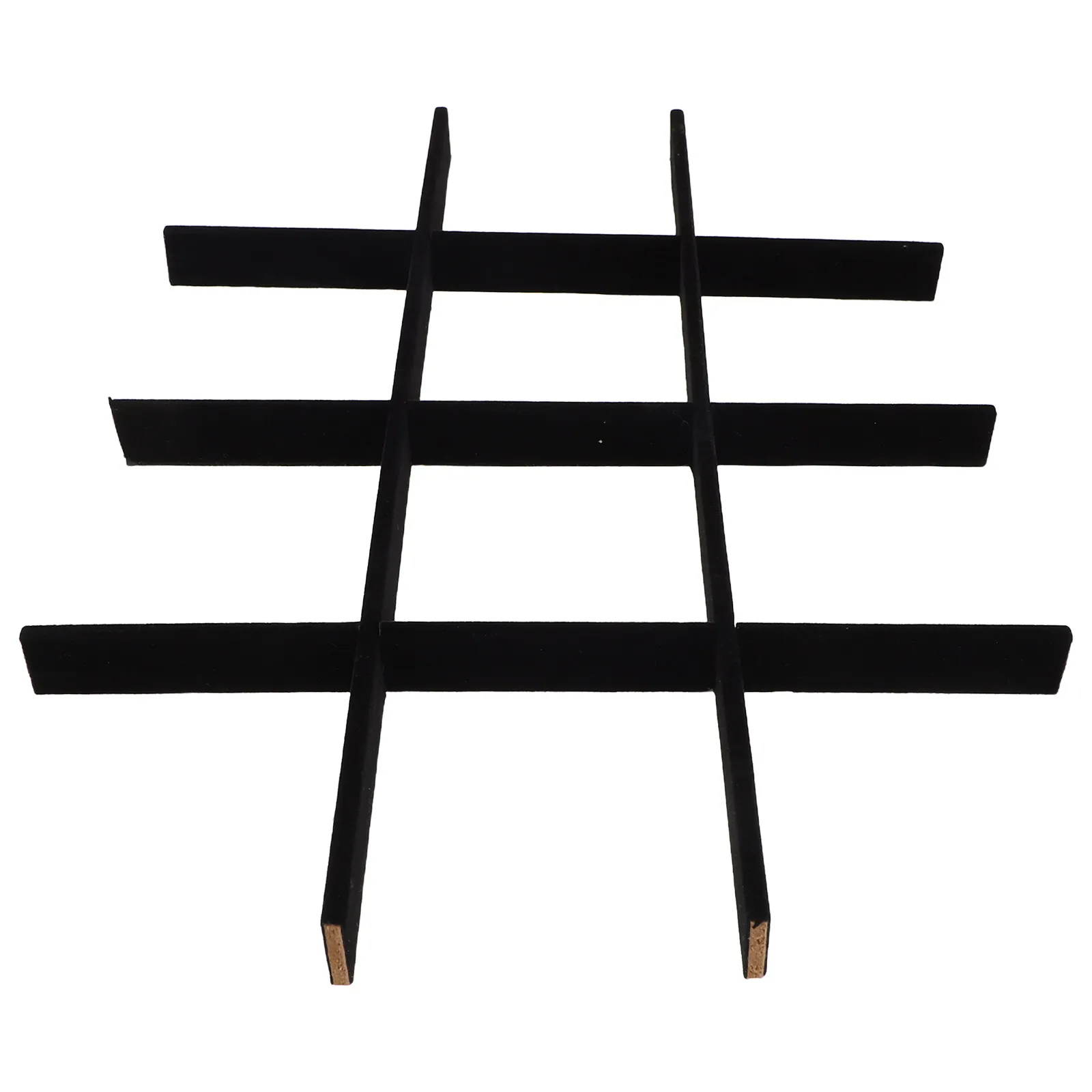 Juego de 5 Separadores de Cajones para Joyería, Organizadores Elegantes Negros con Rejilla para Guardar Maquillaje, Calcetines y Bufandas