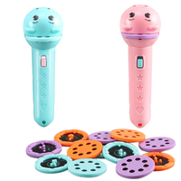 5/10 Cards Of Different Themes Flashlight Early Education Cartoon Fun Stall Gift Toy Children Luminous Projection Flashlight