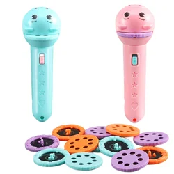 5/10 Cards Of Different Themes Flashlight Early Education Cartoon Fun Stall Gift Toy Children Luminous Projection Flashlight