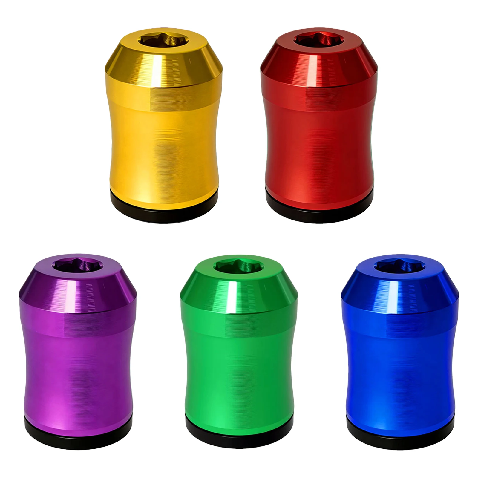 2Pcs Magnetic Screw Rings Aluminum Alloy Magnetized Ring Screwdriver Bits 6.35mm Magnetic Ring Impact Screwdrivers Anti-Slip