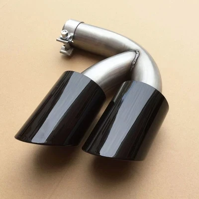 

One Pair 4 Outlets 304 Stainless Steel 2019 New For Porsche Cayenne Exhaust Tip Muffler Tail Nozzles