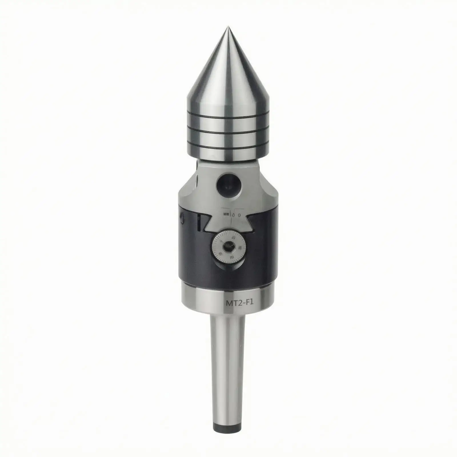 Black Silver Machined Taper Pin Lathe Center for Woodworking Shops Conical Point Rotating Support Hardware for Tools