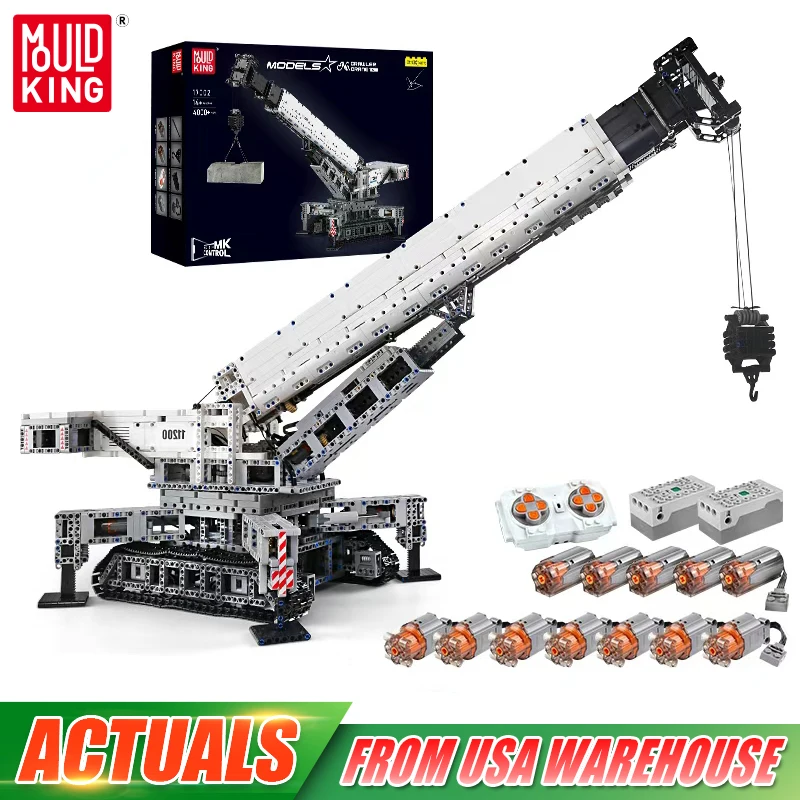 Mould King 17002 Technical Car Toys The MOC-10123 RC Motorized Crane Liebherred LTR 11200 Truck Model Building Blocks Kids Gifts