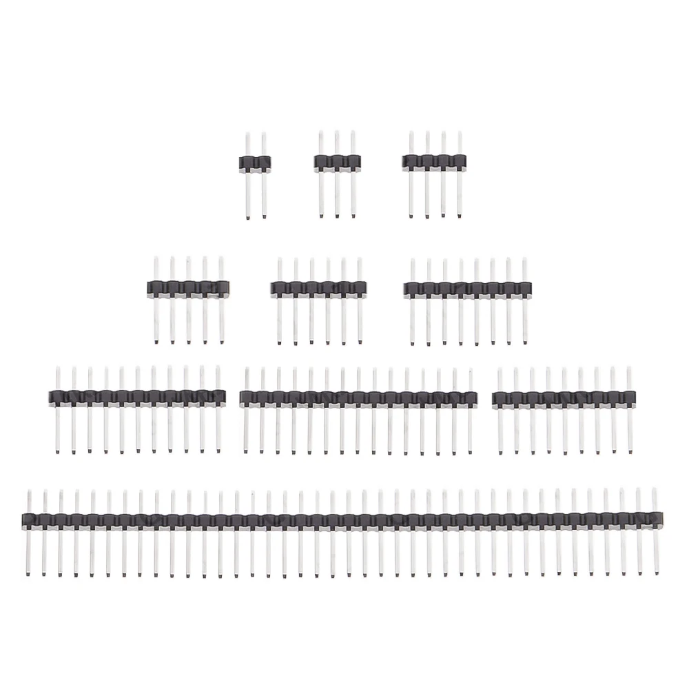 10PCS 10/12/15 /40P/6/8 1.27 Pin 50P 1X2/4/5 Header Single Row Male Breakaway PCB Board 1.27mm New Connector Pinheader 1.27P