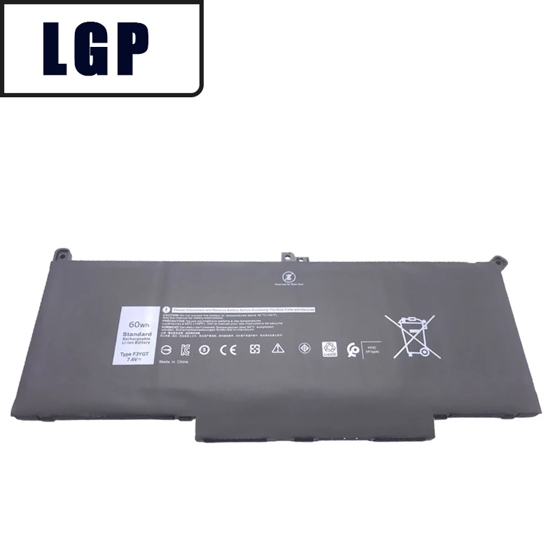 

LGP New F3YGT 7.6V 60WH Laptop Battery For Dell Latitude 12 7000 E7280 E7290 E7380 E7390 E7480 E7490 Series DM3WC 0DM3WC 2X39G