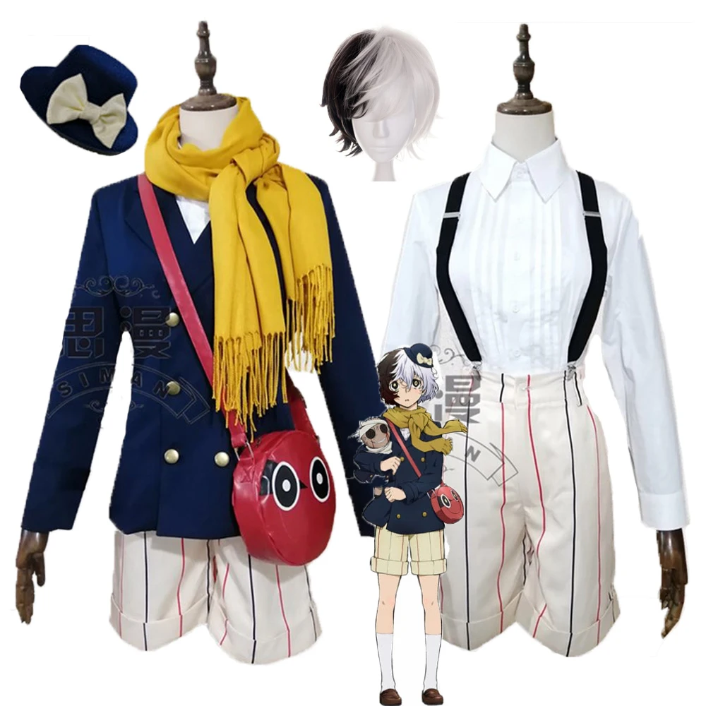 

Anime Bungou Stray Dogs Yumeno Kyusaku Cosplay Costume full set with bag Halloween Party Costume custom-made