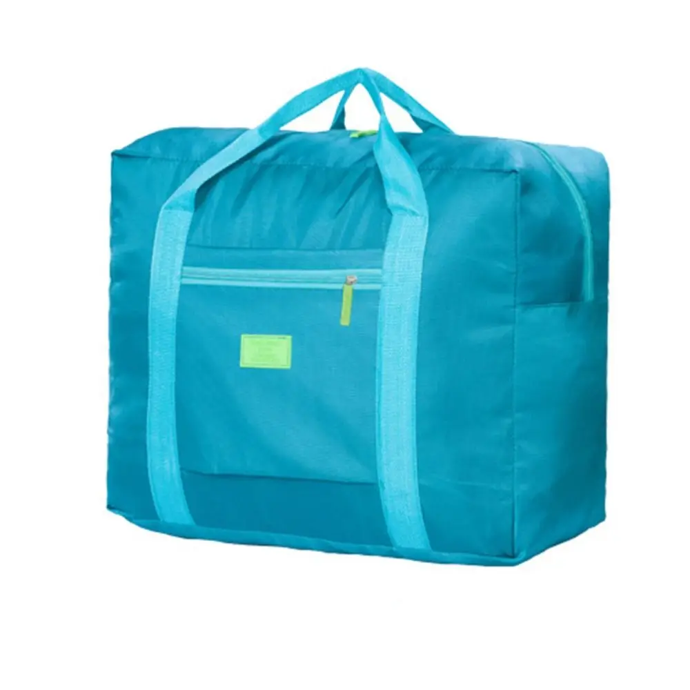 Saco De Bagagem De Viagem De Nylon Portátil, Leve Bolsa De Fitness Dobrável, Aperto De Mão De Grande Capacidade, Saco De Armazenamento De Roupas