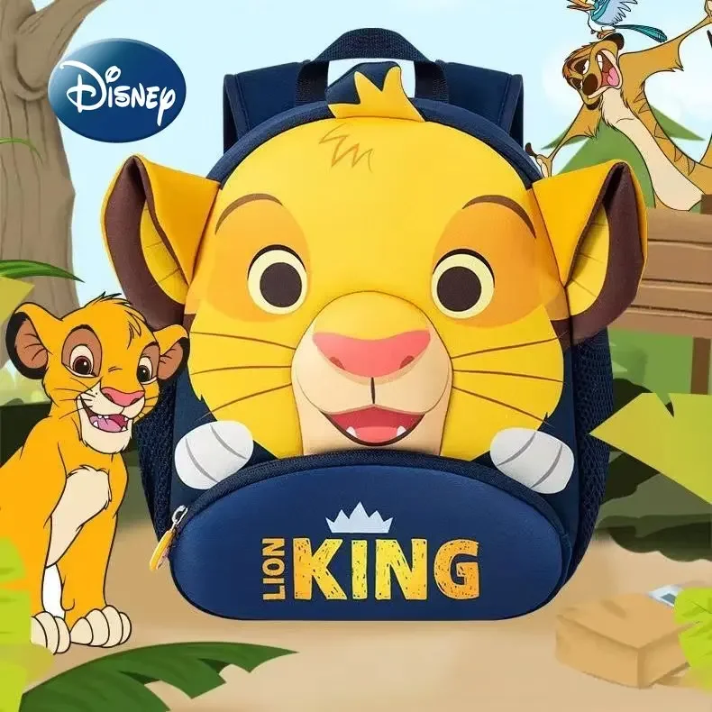 Disney The Lion King Original New Children's Backpack Luxury Brand Boys and Girls' Backpack Cartoon  3D Kindergarten Schoolbag