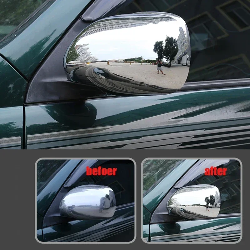 

For Toyota Land Cruiser 120 Prado J120 2003 2004 2005 2006 2007 2008 2009 Chrome Door Mirror Cover Car-styling Tuning Accessory