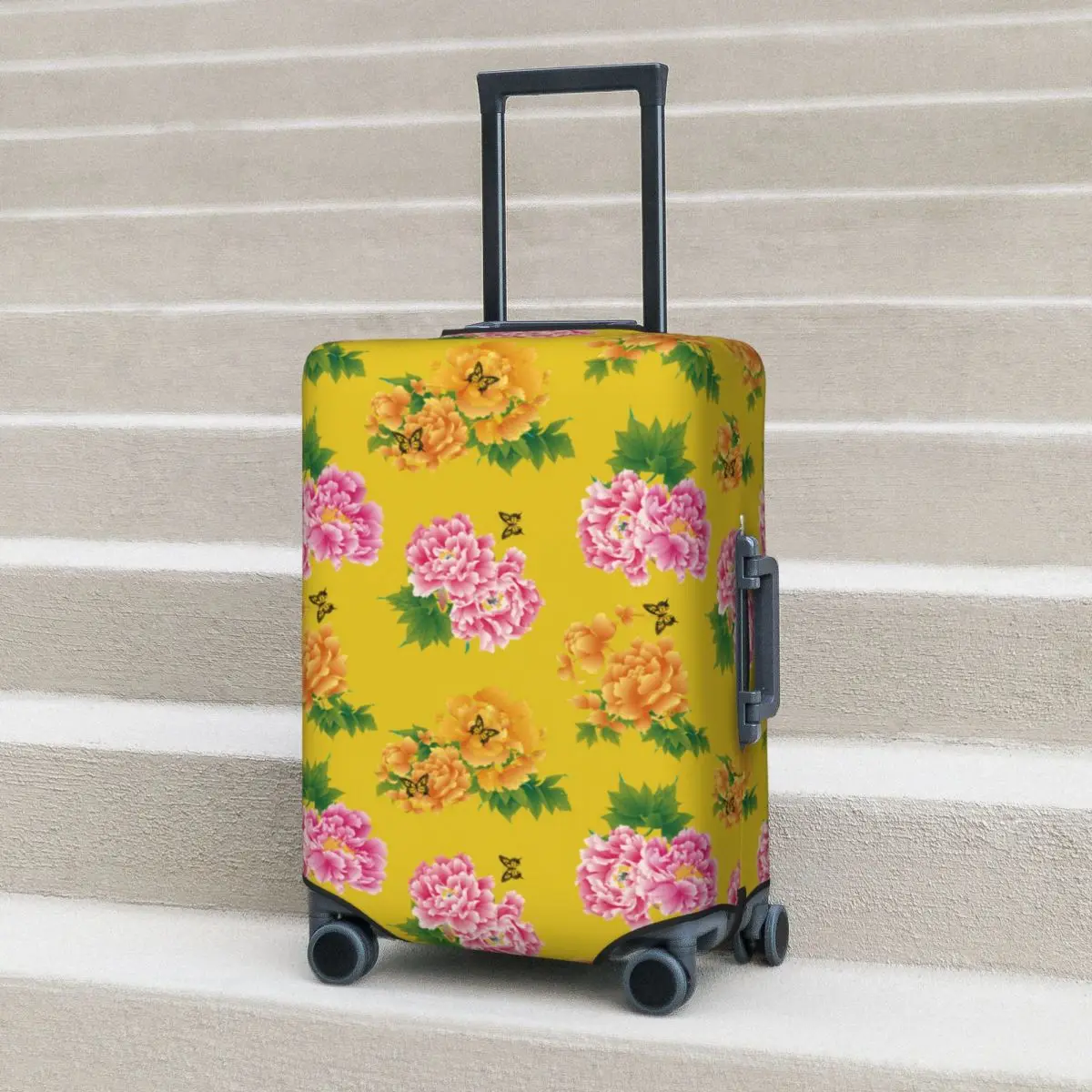 Luxury Flowers Suitcase Cover Dongbei Big Flower Travel Protection Vacation Practical Luggage Case