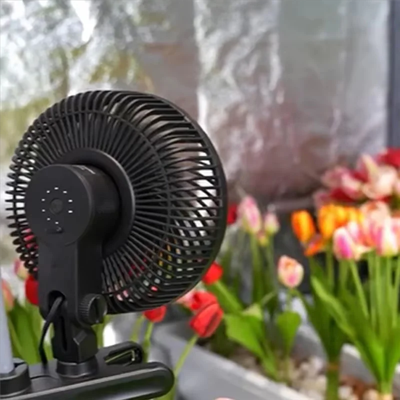 

A88E-Grow Tent Clip Fan 6In With Redesigned 10 Dynamic Wind Speeds For Hydroponics Circulation Cooling(EU) EU Plug