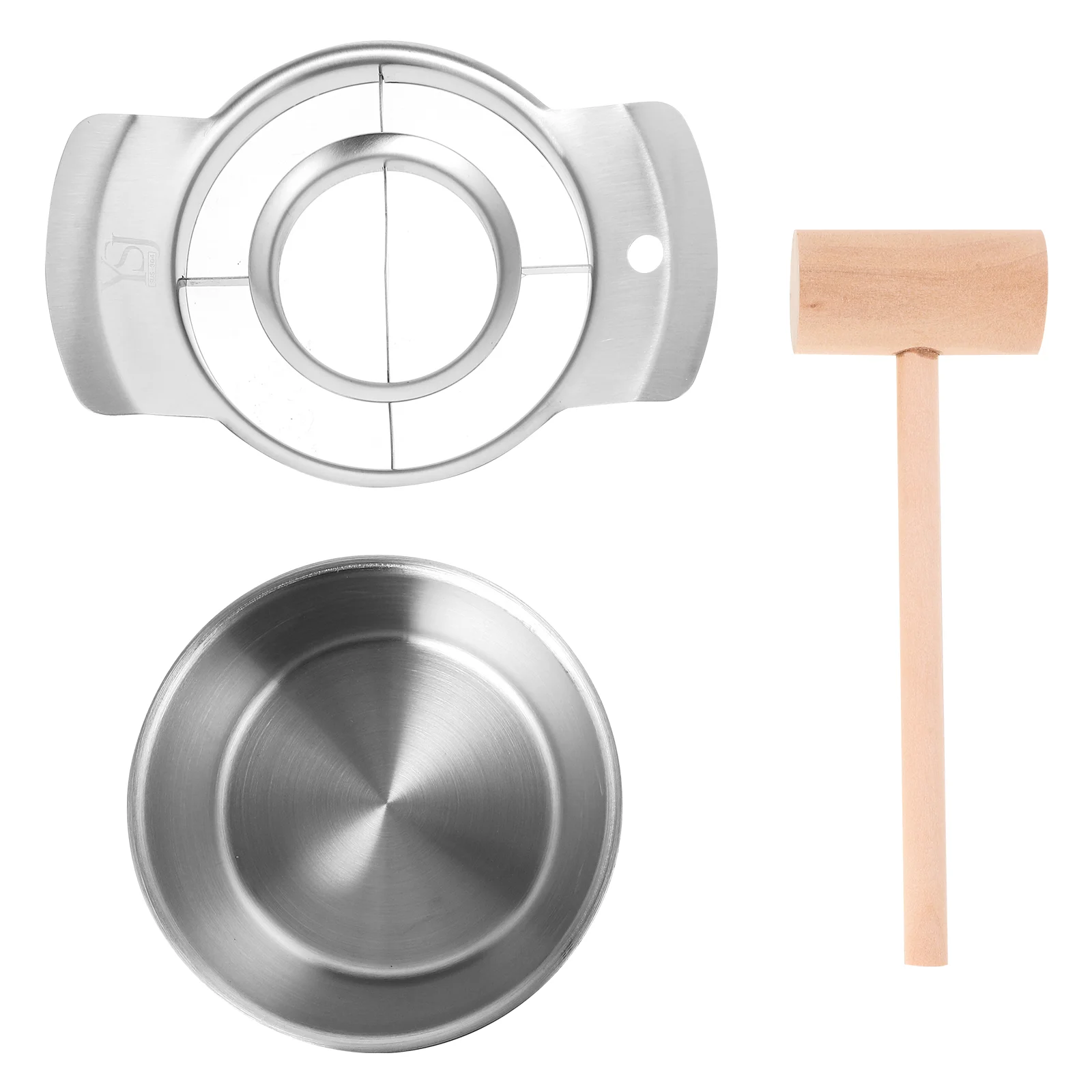 Pomegranate Peeling Artifact Vegetable Peeler Fruit Stainless Steel Kitchen Tool Deseeder With Bowl Wood Tools Opener