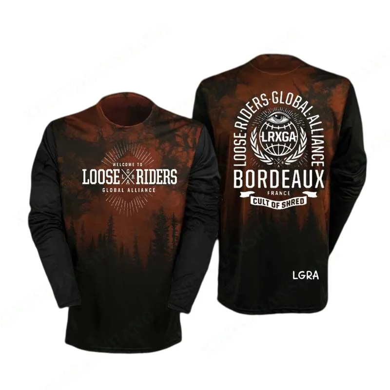 

2023 Men's lrga Long sleeve motorcycle Trail Riding Jersey MX mountain bike Loose rider shirt Endurance race cycling tracksuit