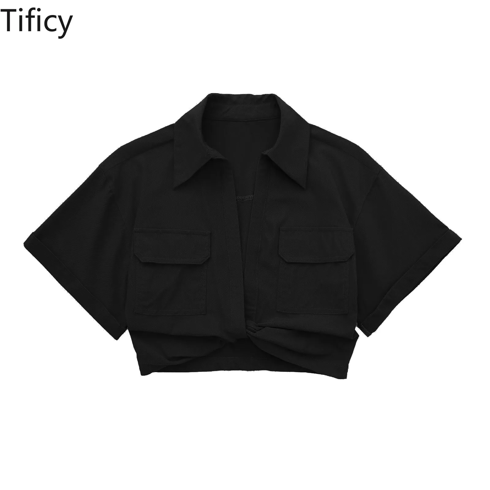 TIFICY Summer Women's New Elastic Linen Blended Multi-color Short Streetwear Casual Fashion Shirt Crop Tops Blusas Mujer