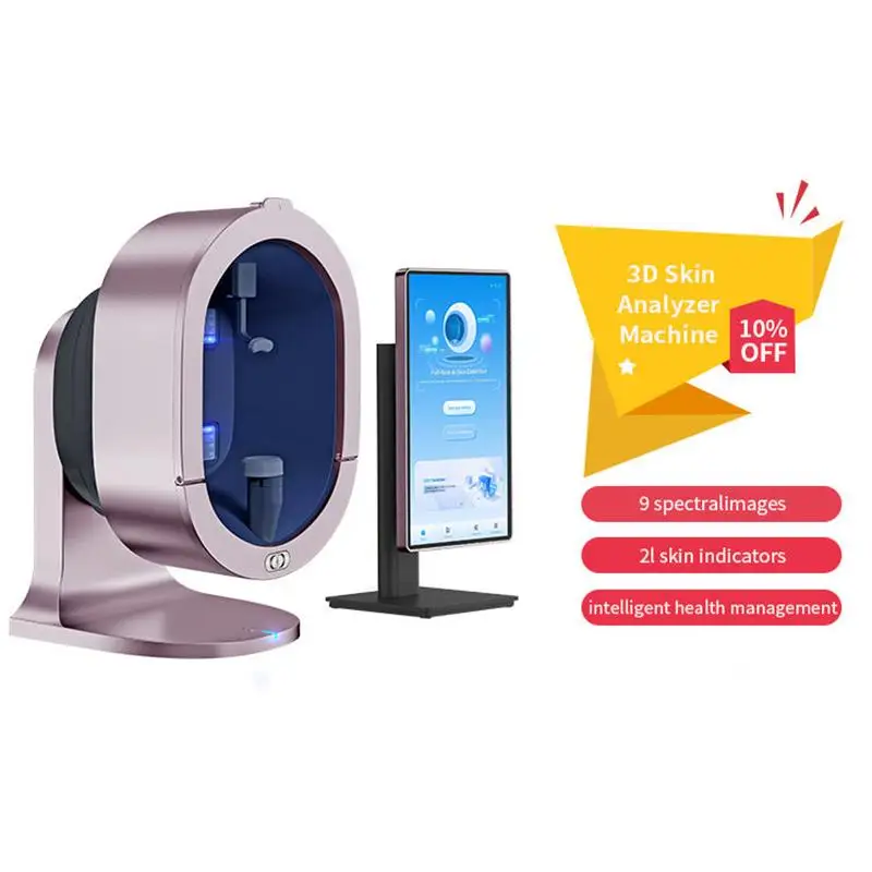 2025 نماذج جديدة AI المهنية الوجه AI ثلاثية الأبعاد كاشف الجلد تشخيص جهاز تحليل مسح الوجه